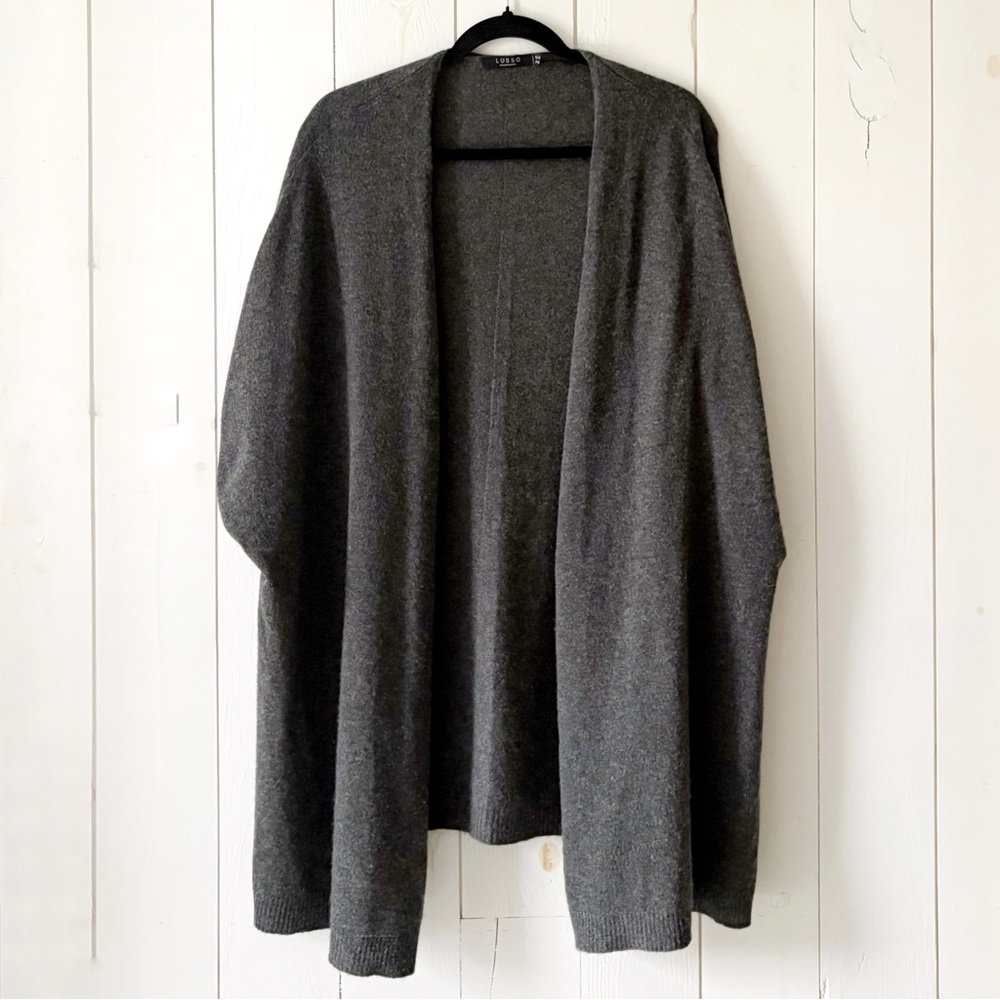 Lasso 100% Cashmere Gray Long Kimono Size Small/Medium
